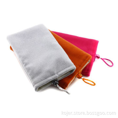 Mobile Phone Pouch, Made of Velvet Material, with Fine Workmanship in Overlapping